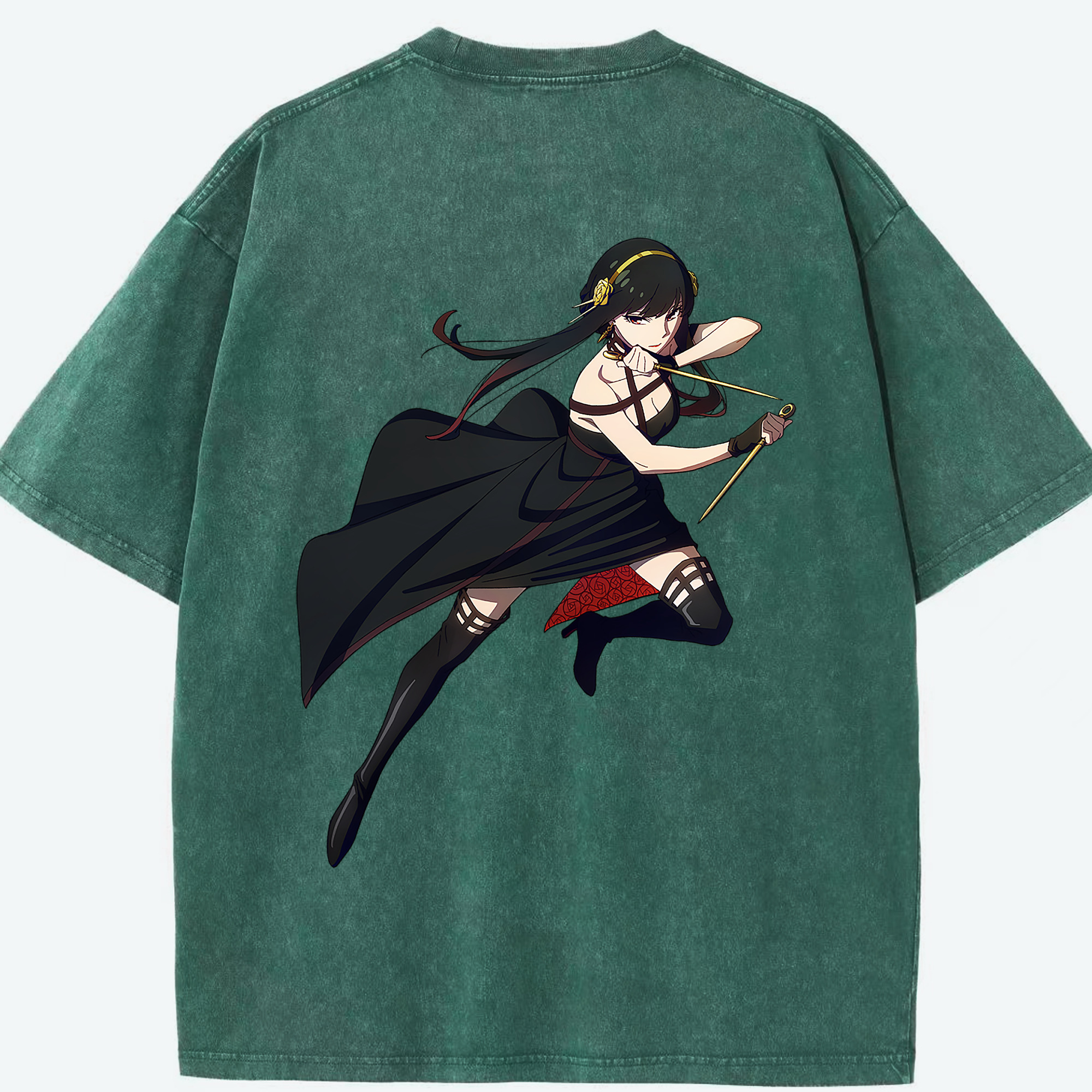 （画像用） SPY×FAMILY间谍家家酒 綿100% ヴィンテージ風 半袖Tシャツ（背面プリント）